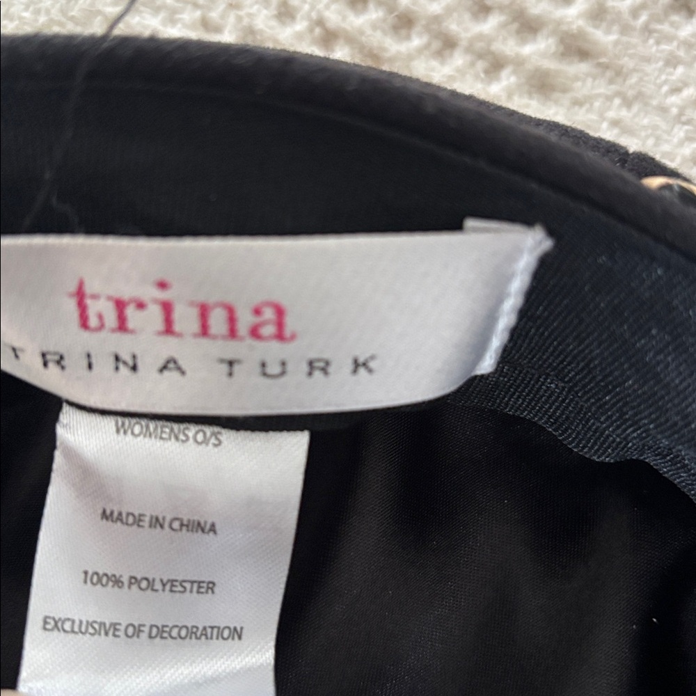 Trina Turk Black Brim Classic Baker Cap - Picture 9 of 12